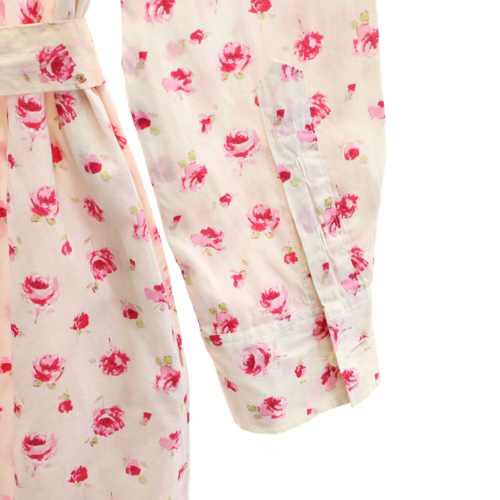 PS Paul Smith ピーエスポールスミス ウーマン 花柄 長袖 ロングワンピース 40 ピンク系 women レディース