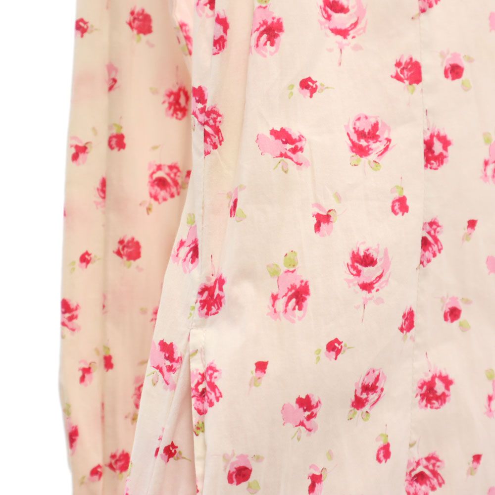 PS Paul Smith ピーエスポールスミス ウーマン 花柄 長袖 ロングワンピース 40 ピンク系 women レディース