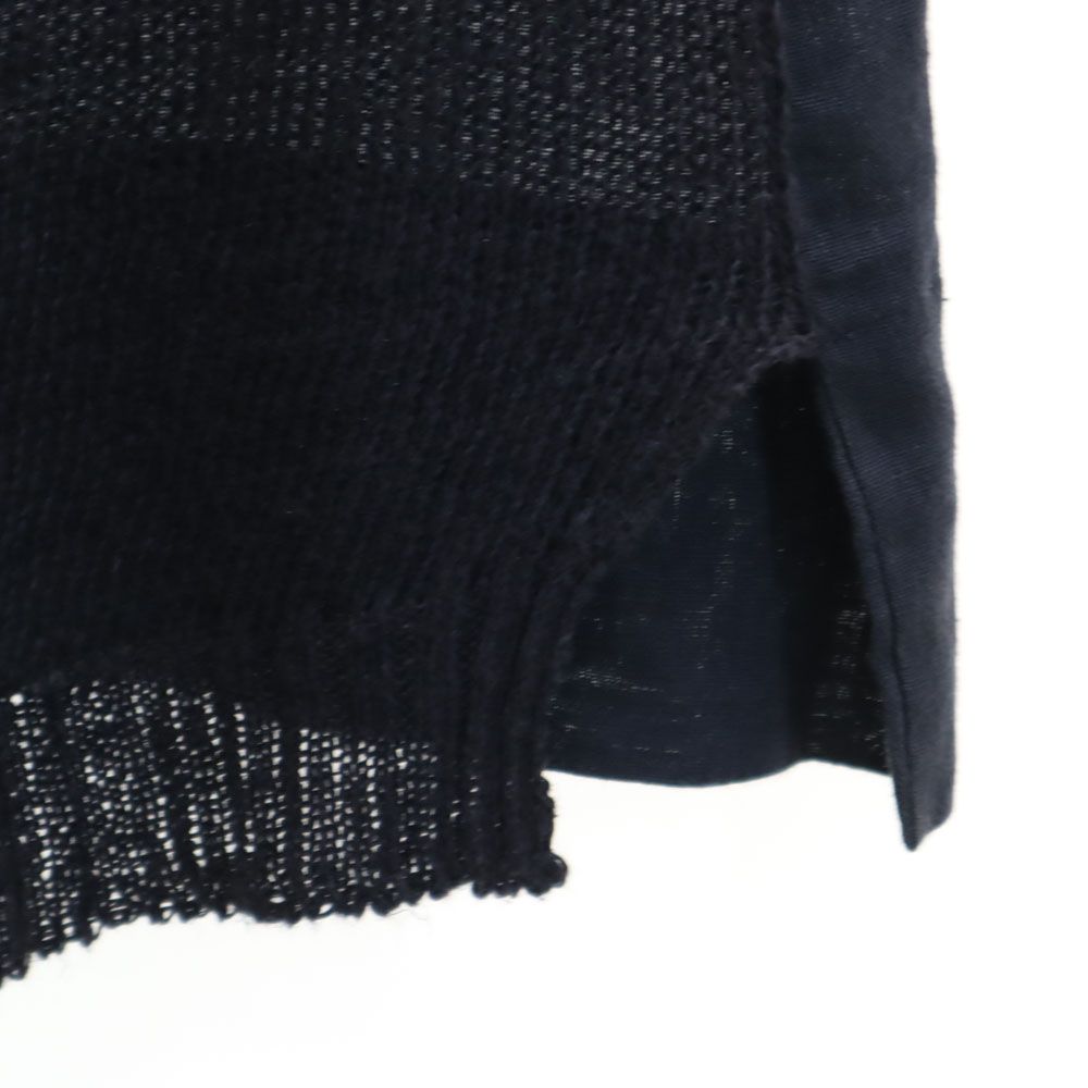 MAX&CO マックスアンドコー リネン ノースリーブ ニット切替 ミニワンピース XS ネイビー レディース