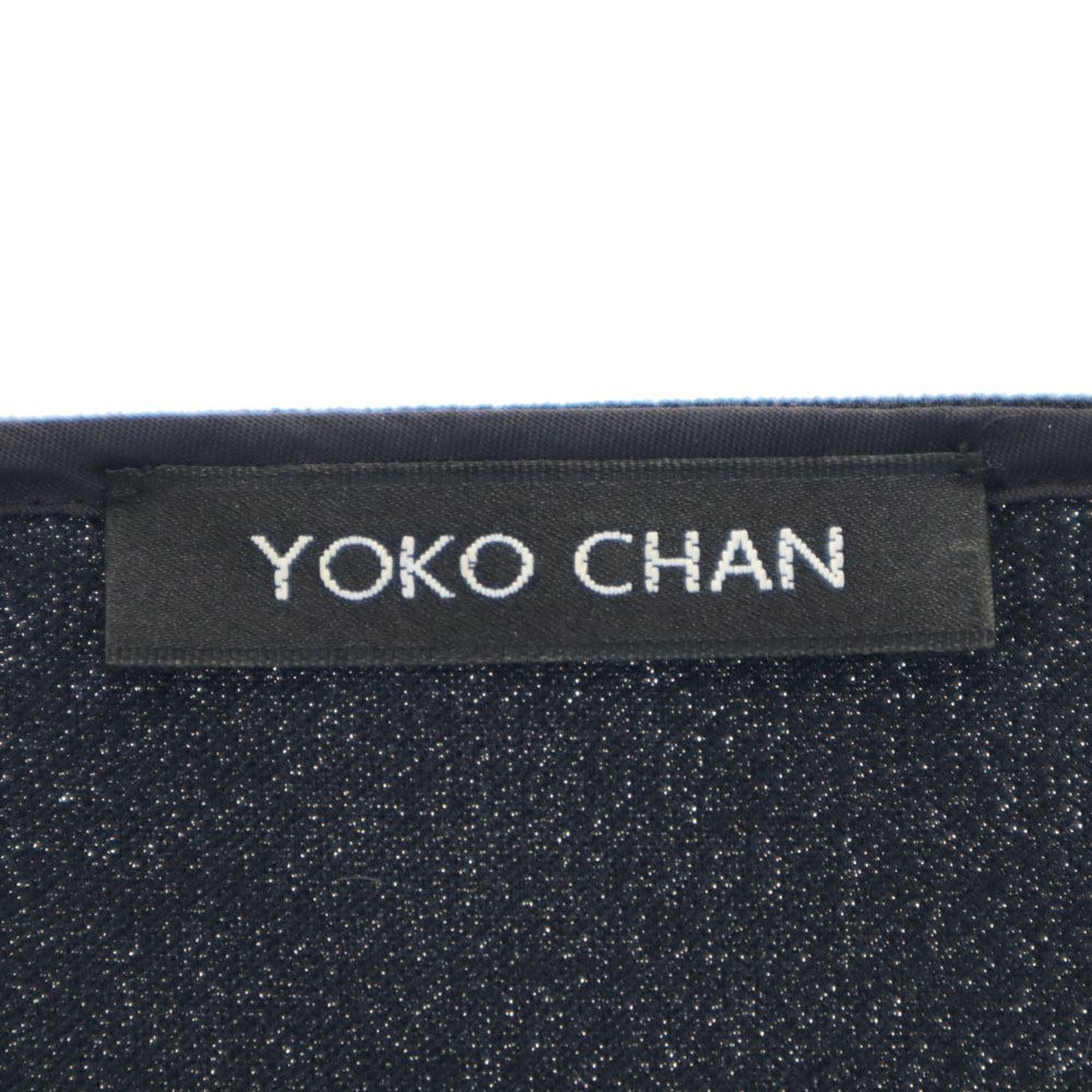 YOKO CHAN ヨーコチャン 日本製 ノースリーブ ミニワンピース 36 ブラック レディース