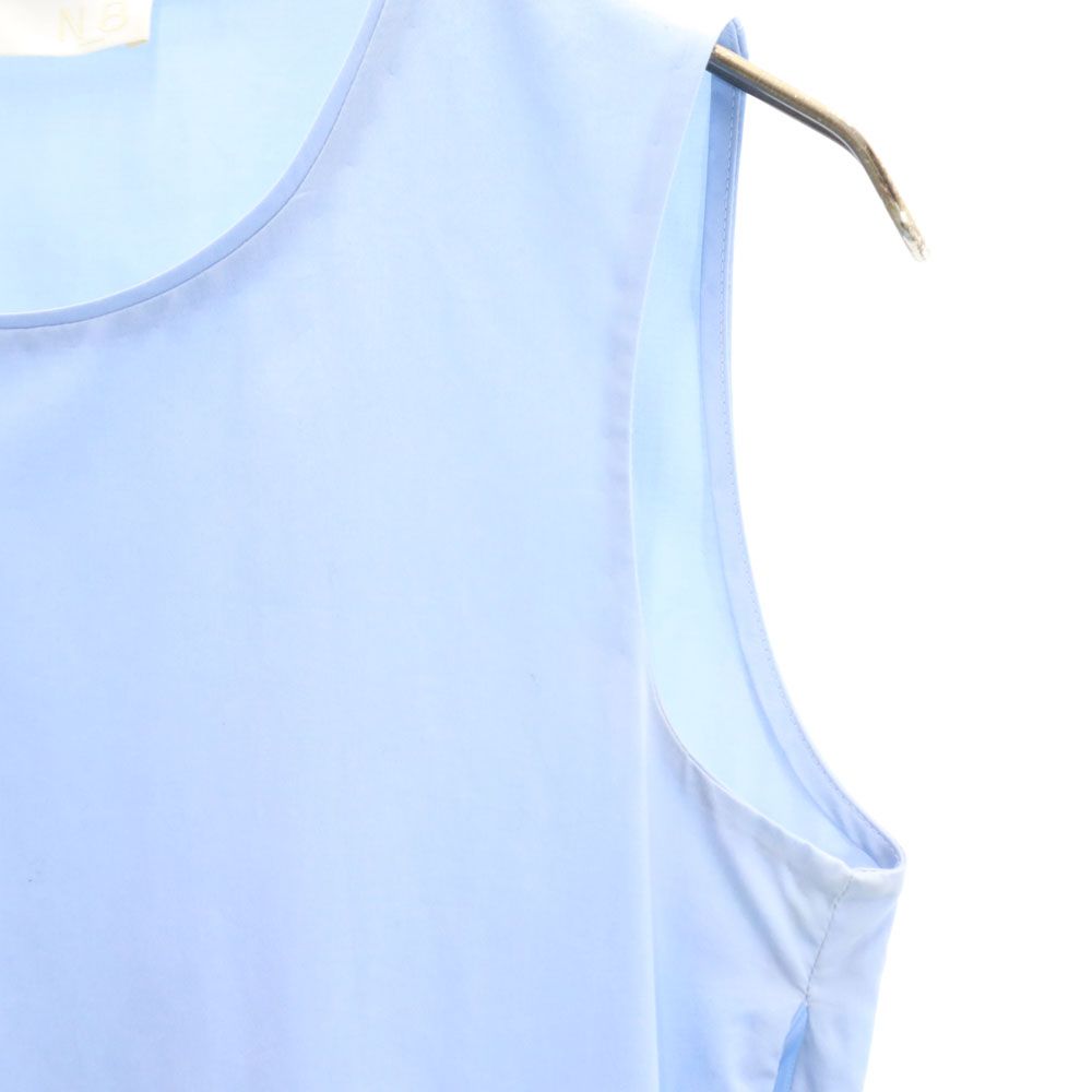 N_8 エンネオット イタリア製 ノースリーブ 膝丈ワンピース 38 ブルー系 レディース