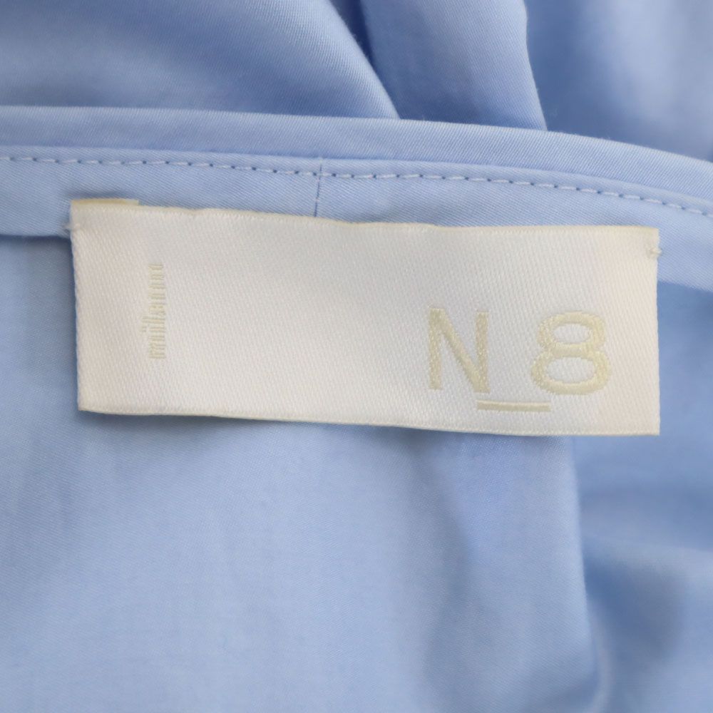 N_8 エンネオット イタリア製 ノースリーブ 膝丈ワンピース 38 ブルー系 レディース