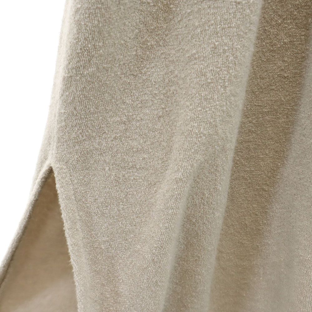 YOUNG&OLSEN ヤングアンドオルセン 日本製 ノースリーブ タオル地 スキッパーカラー 膝丈ワンピース 1 グレー系 レディース