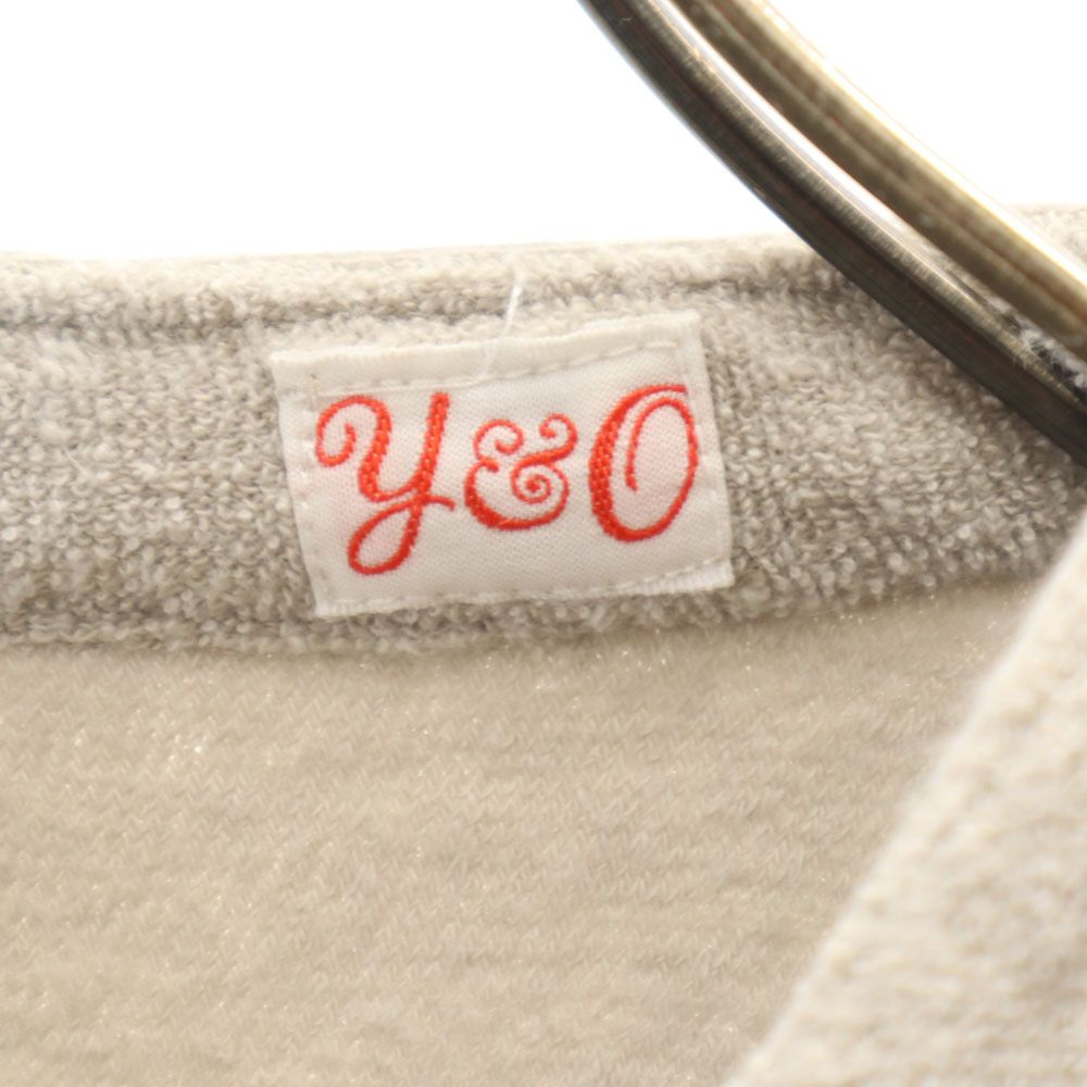 YOUNG&OLSEN ヤングアンドオルセン 日本製 ノースリーブ タオル地 スキッパーカラー 膝丈ワンピース 1 グレー系 レディース