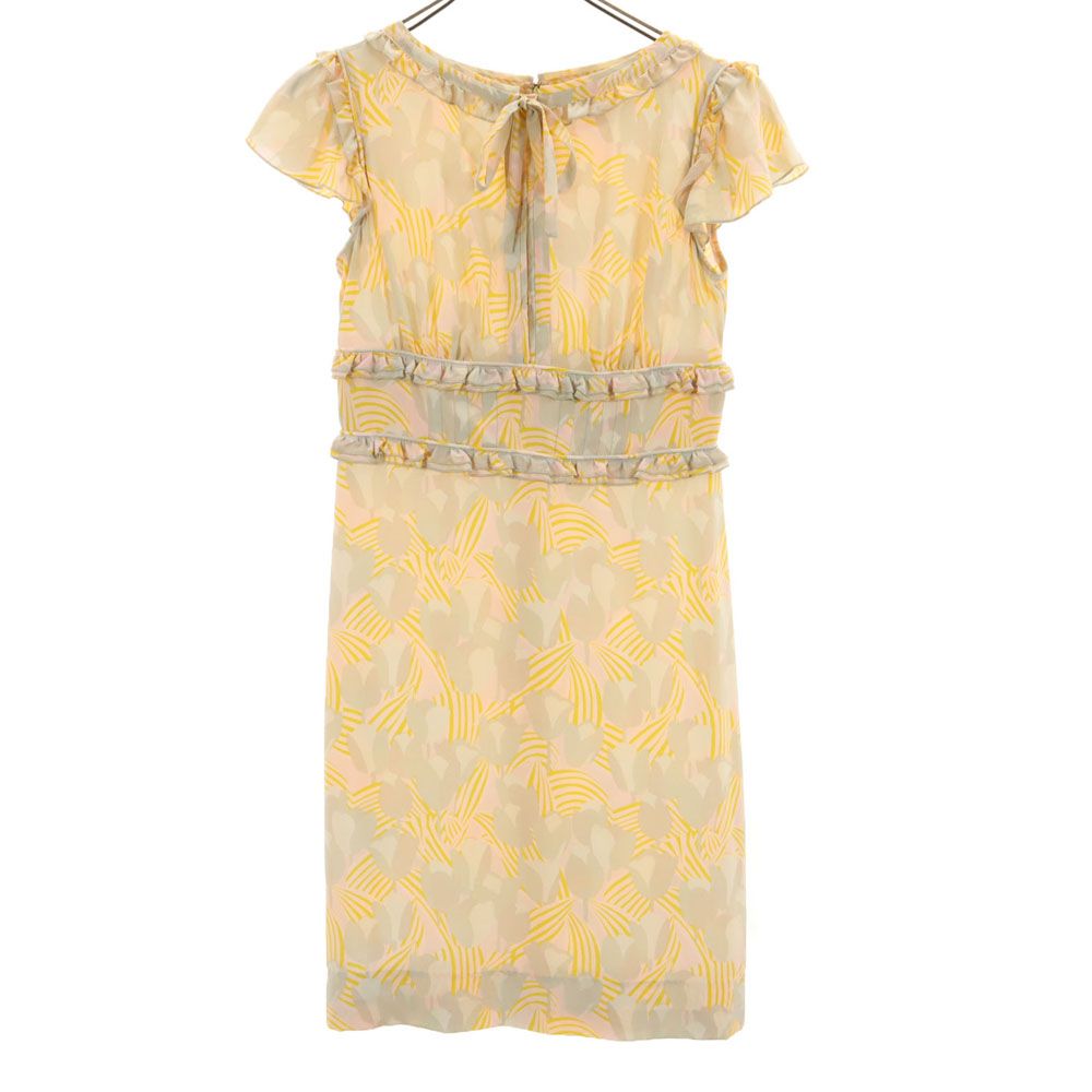 Tory Burch トリーバーチ フレンチスリーブ ミニワンピース 2 ベージュ系 レディース