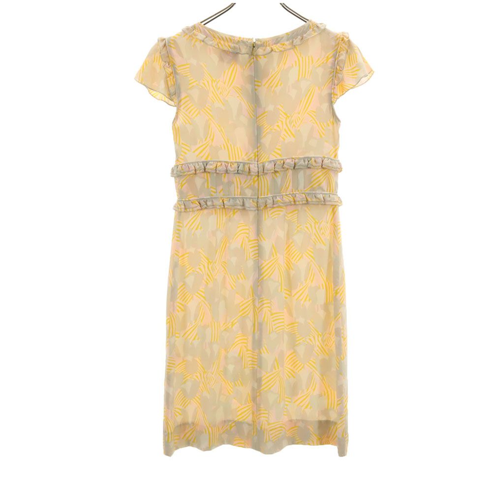 Tory Burch トリーバーチ フレンチスリーブ ミニワンピース 2 ベージュ系 レディース