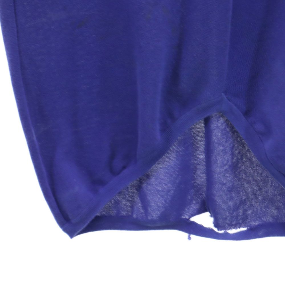 Maison Martin Margiela メゾンマルタンマルジェラ イタリア製 ノースリーブ Vネック コットン ニット ワンピース S ブルー系 フレンチ袖 レディース