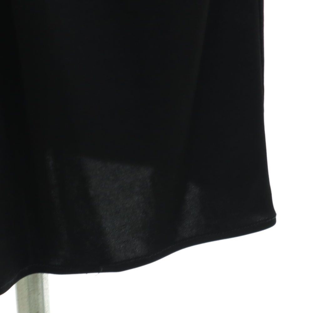 La Petite S イギリス製 ノースリーブ ドレープ ロングワンピース 38 ブラック レディース