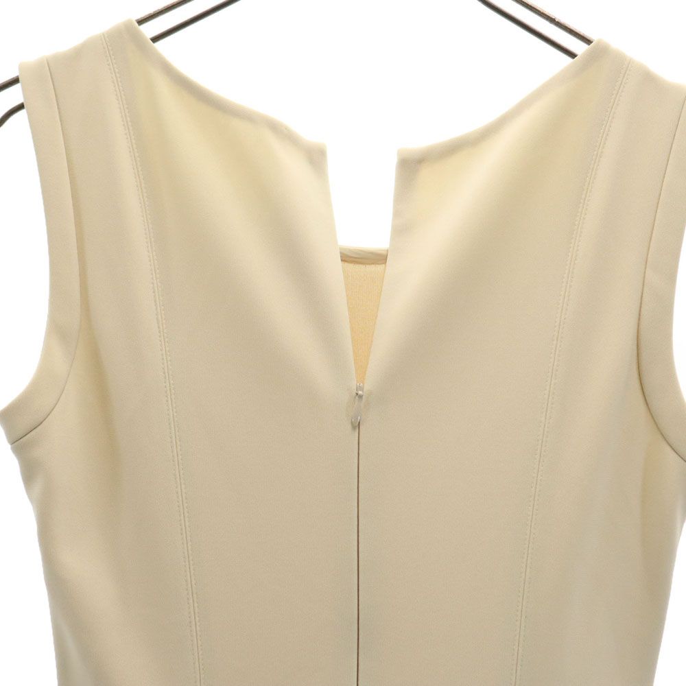 FOXEY NEW YORK フォクシーニューヨーク 日本製 ノースリーブ ロングワンピース 38 ベージュ レディース