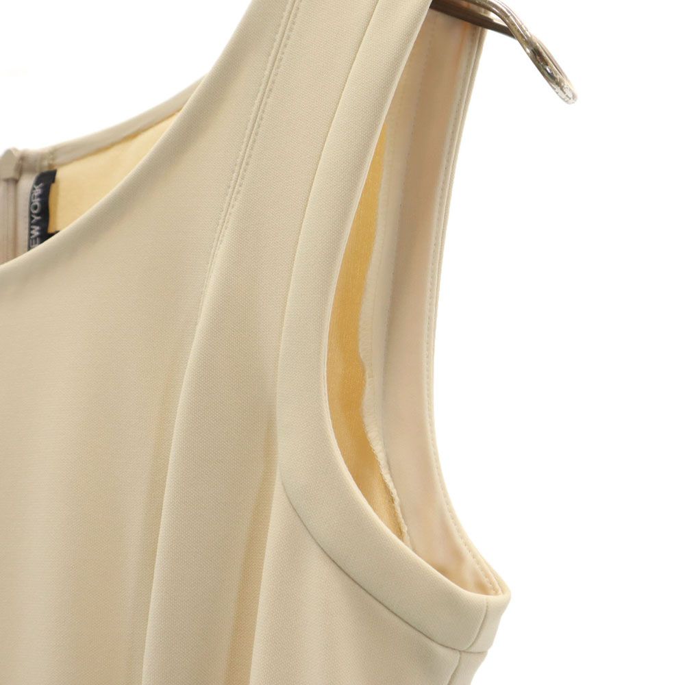 FOXEY NEW YORK フォクシーニューヨーク 日本製 ノースリーブ ロングワンピース 38 ベージュ レディース