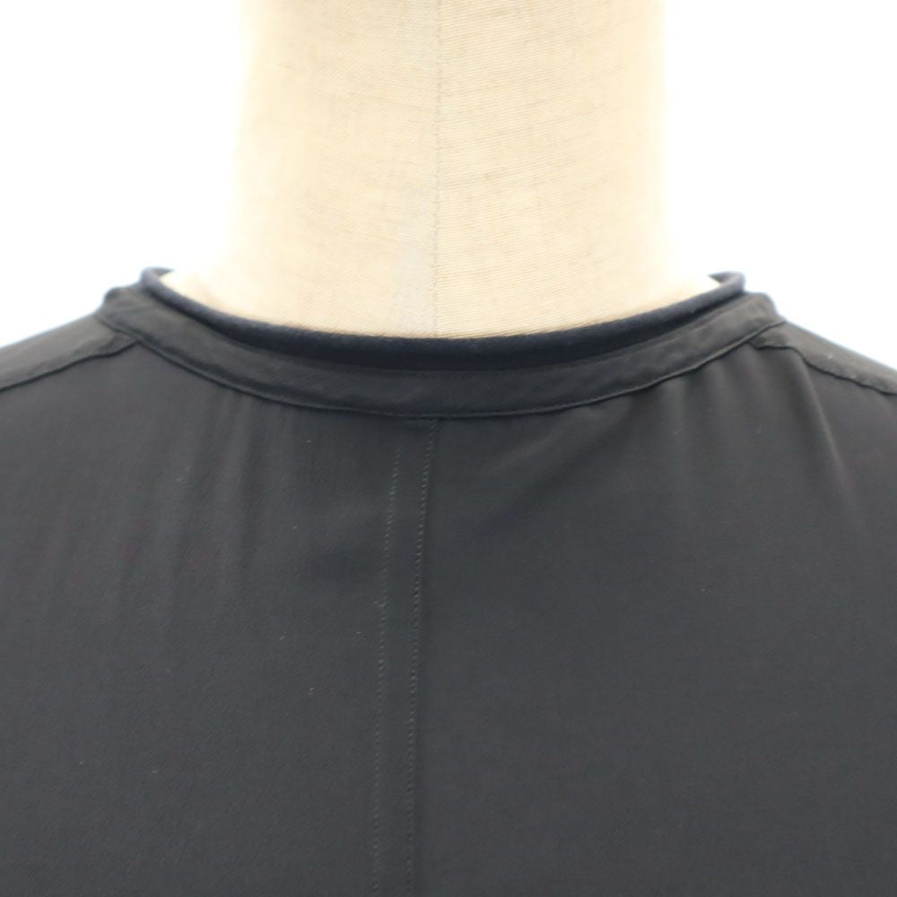 リックオウエンス イタリア製 シルクブレンド ノースリーブ 膝丈ワンピース 6 黒 Rick Owens レディース