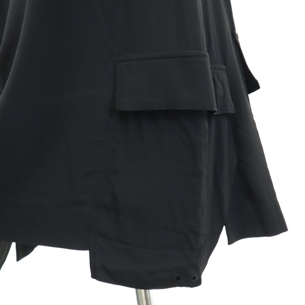 リックオウエンス イタリア製 シルクブレンド ノースリーブ 膝丈ワンピース 6 黒 Rick Owens レディース