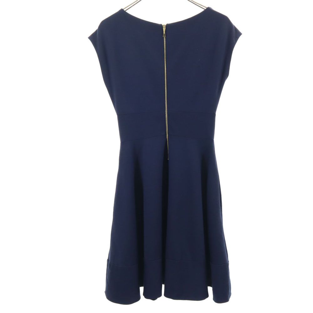 Kate Spade ケイトスペード ノースリーブ ワンピース XS ネイビー系 バックジップ レディース