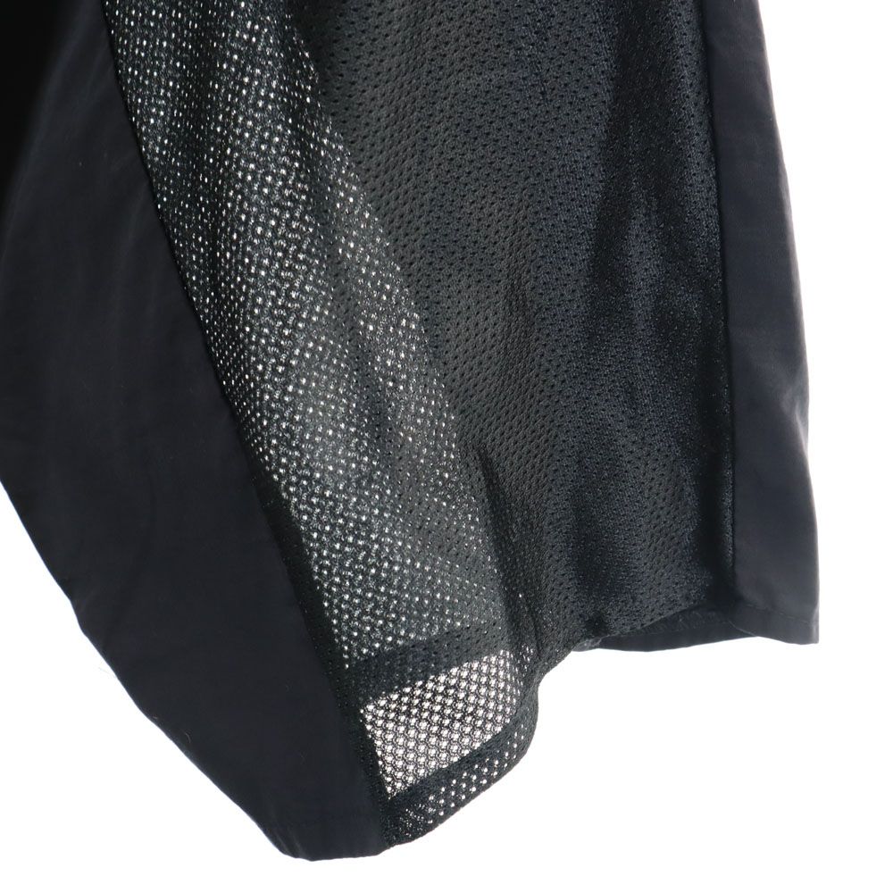 刺繍 半袖 ジャケット ブラック フロントジップ メンズ