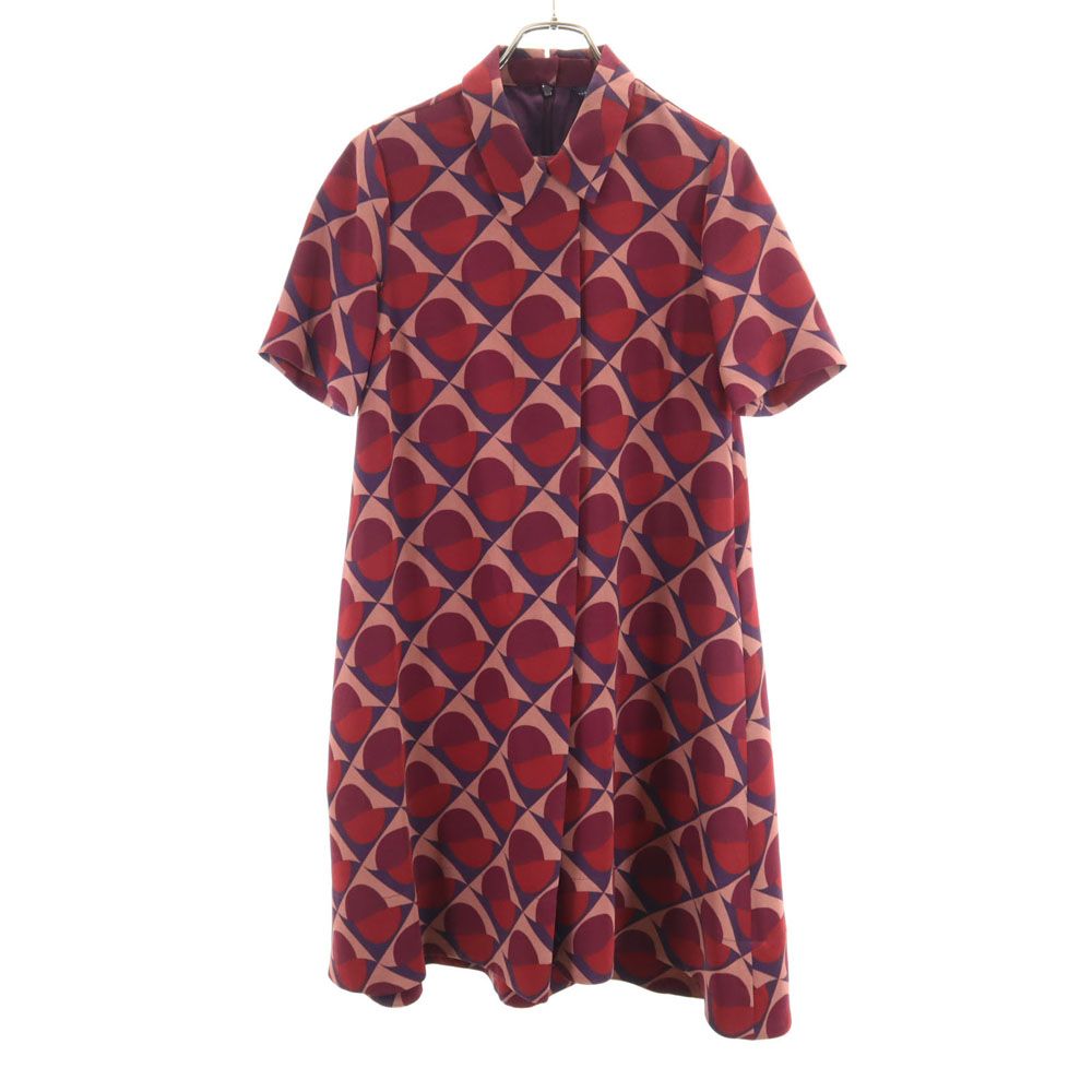 MARC BY MARC JACOBS マークバイマークジェイコブス 半袖 膝丈ワンピース 2 ボルドー系 レディース