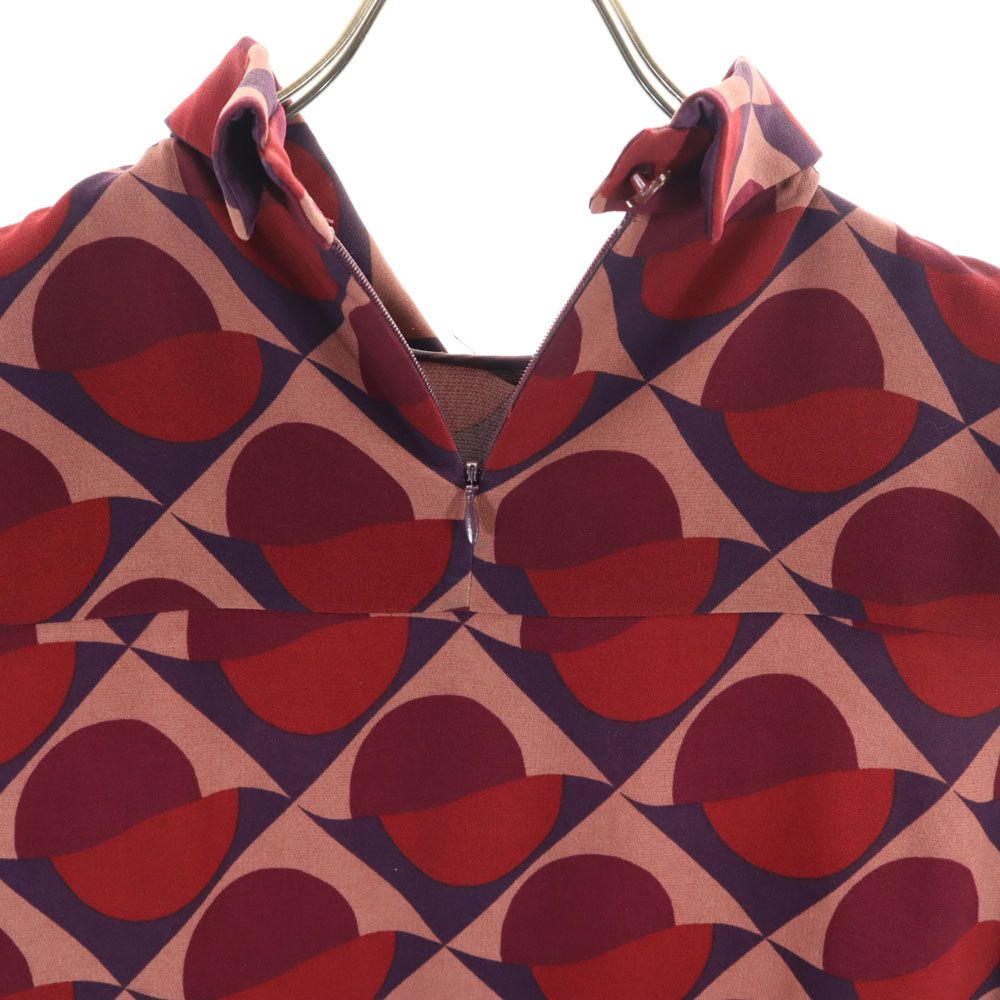 MARC BY MARC JACOBS マークバイマークジェイコブス 半袖 膝丈ワンピース 2 ボルドー系 レディース