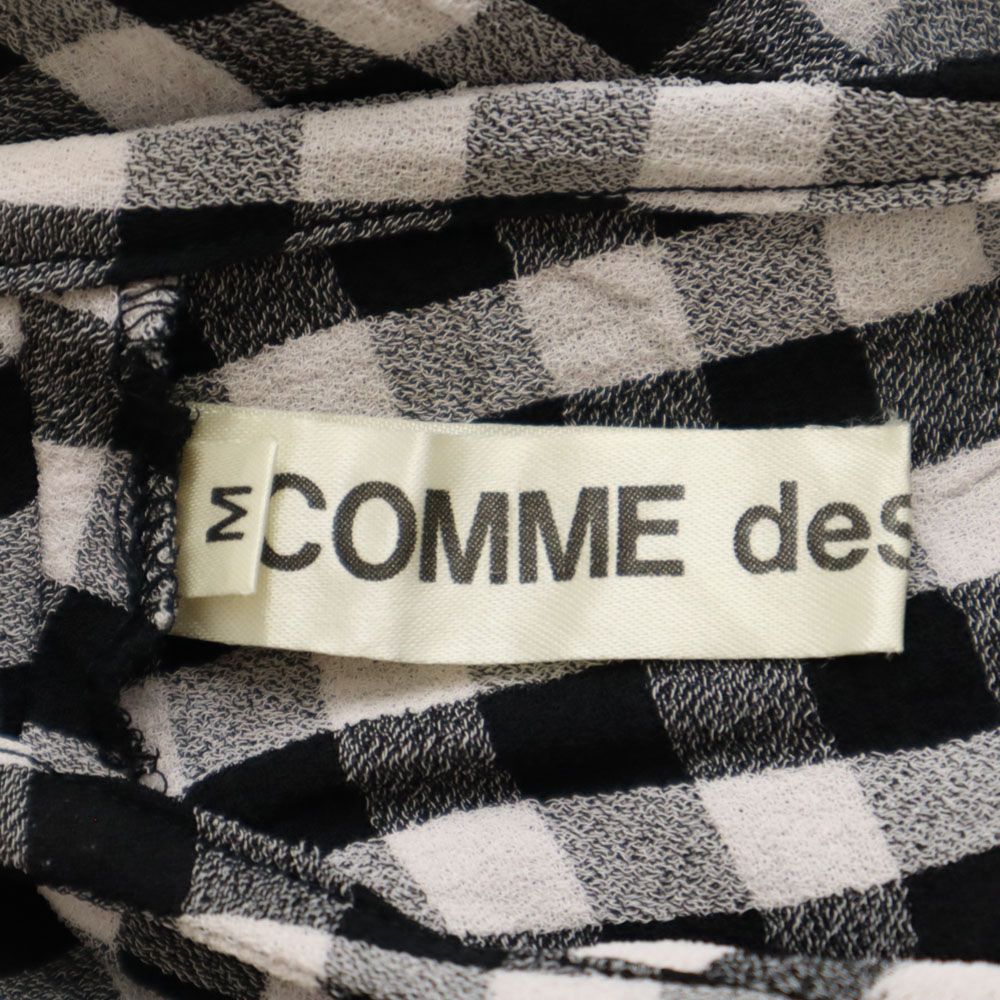 COMME des GARCONS コムデギャルソン 90s 1995年 日本製 チェック柄 ノースリーブ 膝丈ワンピース M ブラック 他 レディース
