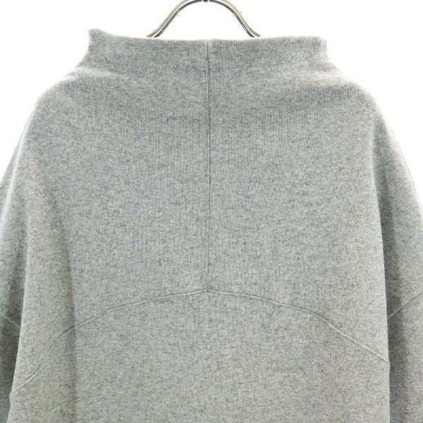 CROSSLEY クロスリー イタリア製 ウールブレンド 7分袖 ワンピース M グレー系 ドロップショルダー レディース