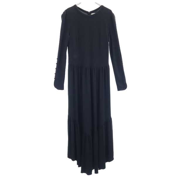 furfur ファーファー 長袖 ワンピース F 黒 レディース