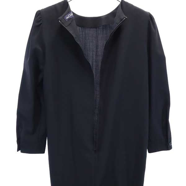 miss chloe ミスクロエ 日本製 ウールブレンド 長袖 ワンピース 40 濃紺 レディース