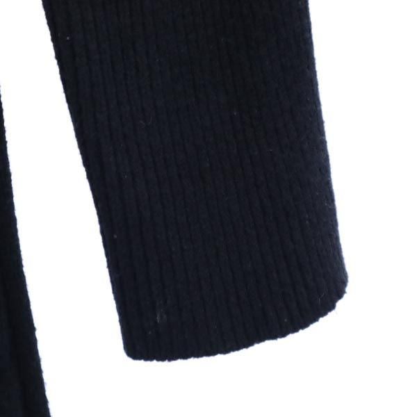 STEFANEL ステファネル イタリア製 ウールブレンド 長袖 ニット ワンピース M 黒 レディース