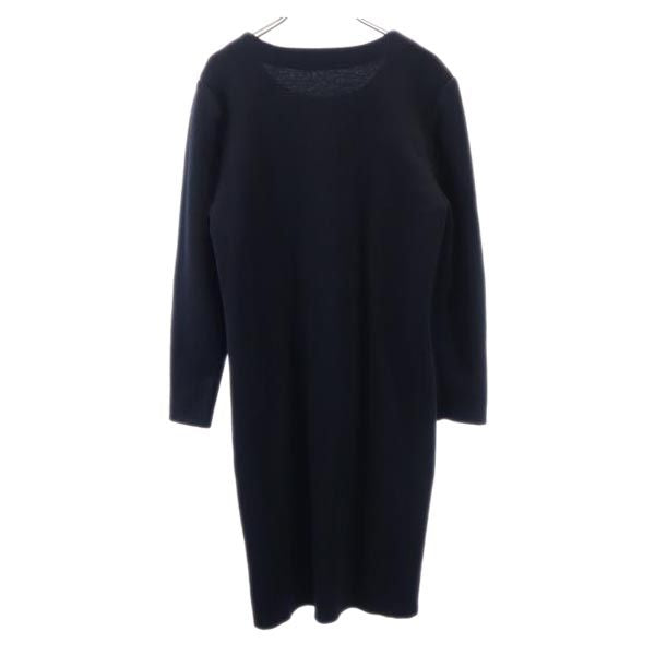 YVES SAINT LAURENT イヴサンローラン ウール 長袖 ワンピース M ブラック レディース