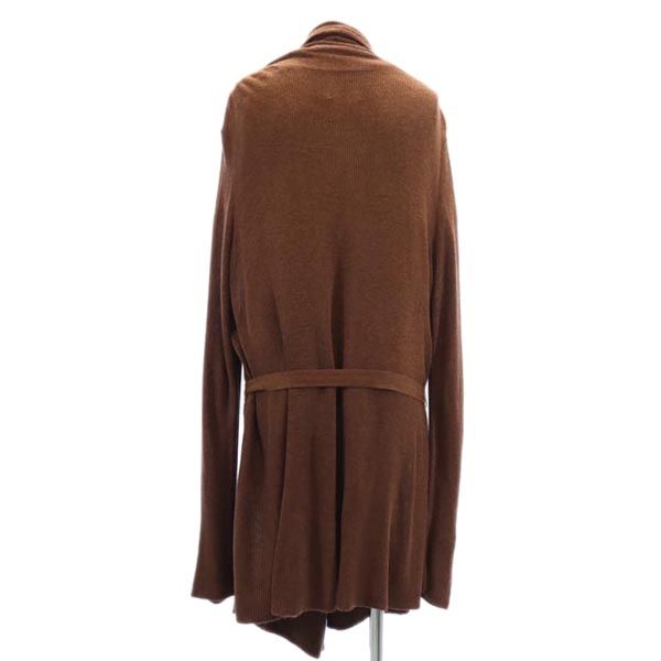 AMERI UNDRESSED アメリ 長袖 ショールカラー ロングニット カーディガン S ブラウン レディース