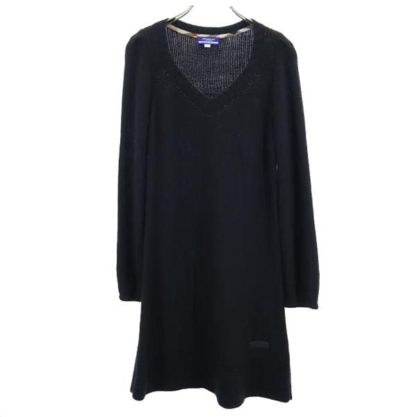 BURBERRY BLUE LABEL バーバリーブルーレーベル ニット ワンピース 38 ブラック レディース