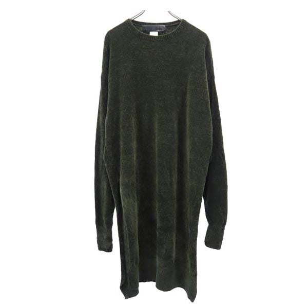rovtski ロフトスキー ベロア調 ニット ワンピース F カーキ系 レディース