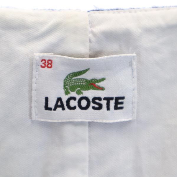 LACOSTE ラコステ ウールブレンド ノーカラーコート 38 紺 レディース