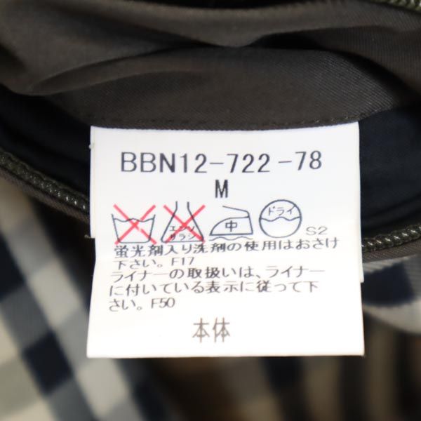 BURBERRY バーバリー 日本製 三陽商会 2WAY 中綿 ステンカラーコート M カーキ 裏ノバチェック メンズ