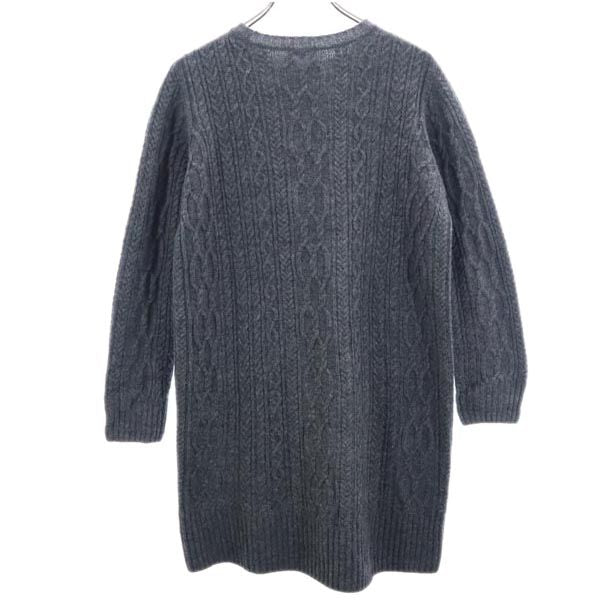 MACKINTOSH PHILOSOPHY マッキントッシュフィロソフィー ウールブレンド 長袖 ニット ワンピース 38 グレー レディース
