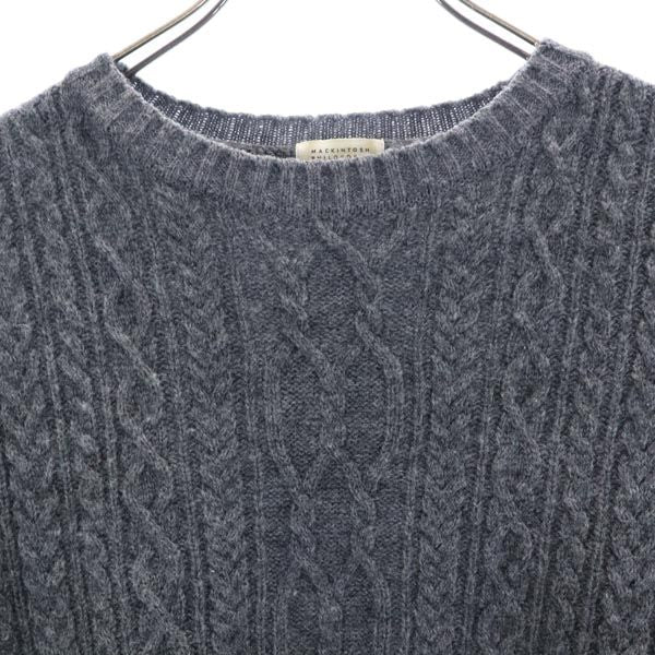 MACKINTOSH PHILOSOPHY マッキントッシュフィロソフィー ウールブレンド 長袖 ニット ワンピース 38 グレー レディース