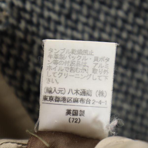 Mackintosh マッキントッシュ ウール トレンチコート 32 黒×白 レディース
