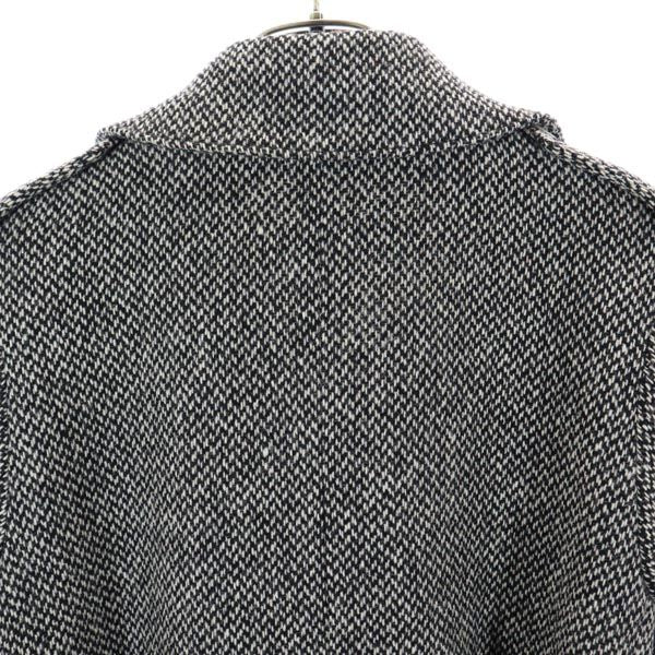 Mackintosh マッキントッシュ ウール トレンチコート 32 黒×白 レディース