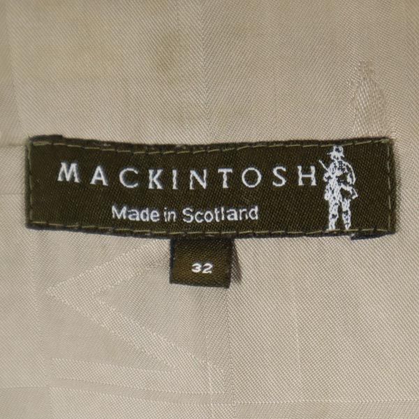 Mackintosh マッキントッシュ ウール トレンチコート 32 黒×白 レディース
