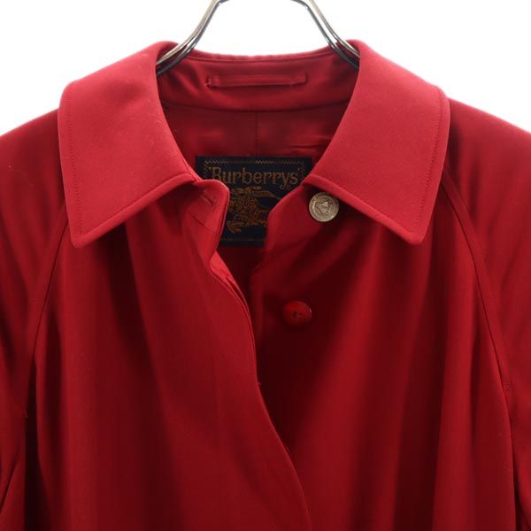 Burberrys バーバリーズ 90s オールド ステンカラーコート 9AR レッド レディース