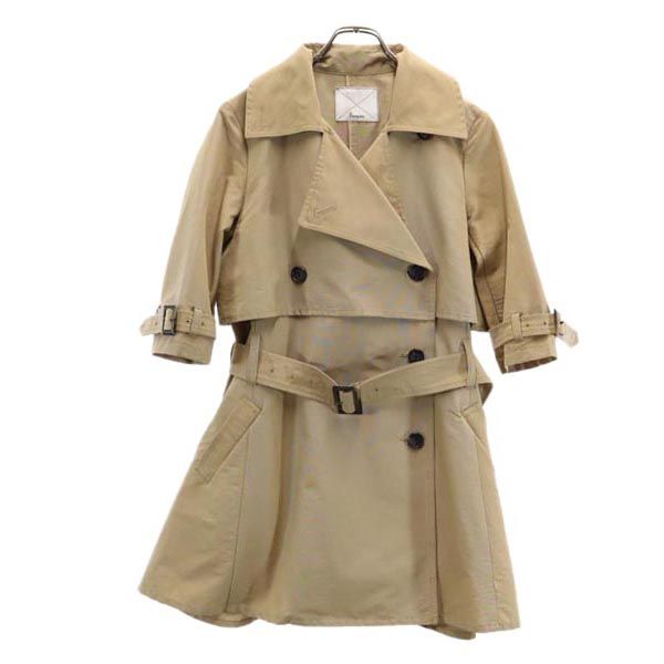 BASQUINE バスキーヌ 5分袖 トレンチコート 1 ベージュ系 レディース