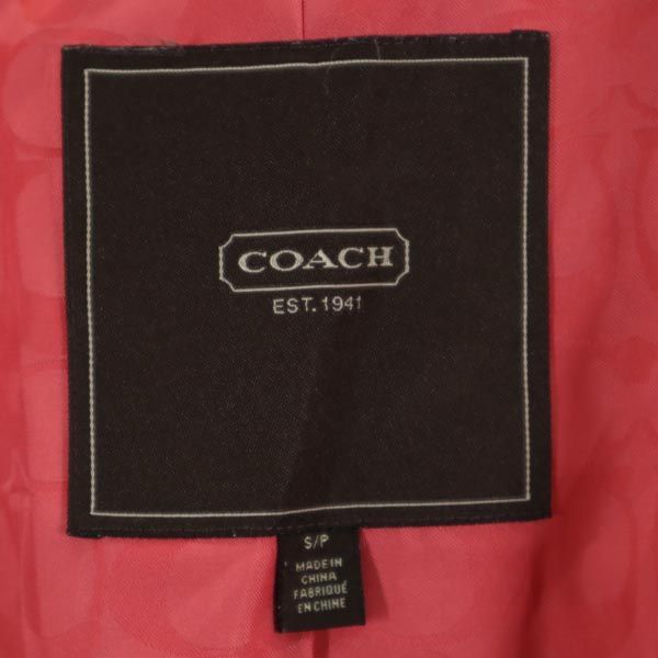 COACH コーチ トレンチコート S ベージュ ウエストリボン レディース