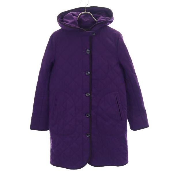 MACKINTOSH PHILOSOPHY マッキントッシュフィロソフィー 三陽商会 キルティングジャケット 40 紫 フード レディース