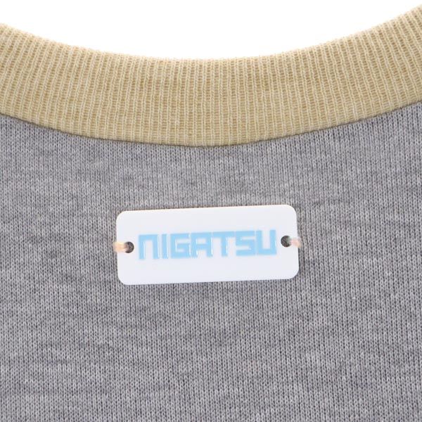 NIGATSU ニガツ 日本製 半袖 リアルファー ワンピース F グレー系 レディース