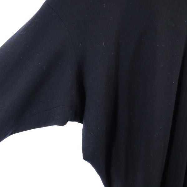 HELMUT LANG ヘルムートラング ウール 長袖 Vネック ニット ワンピース S 黒 レディース