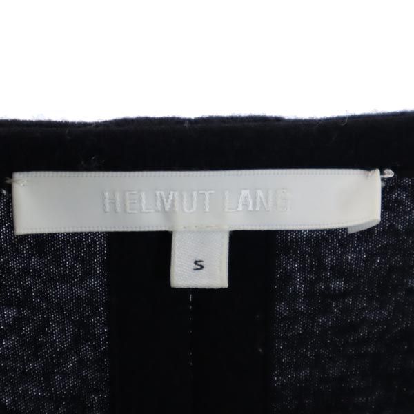 HELMUT LANG ヘルムートラング ウール 長袖 Vネック ニット ワンピース S 黒 レディース
