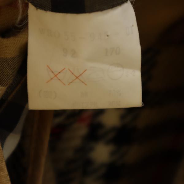 Burberrys バーバリーズ 90s ヴィンテージ 2WAY ステンカラーコート 92-170 アイボリー系 ライナー付き メンズ