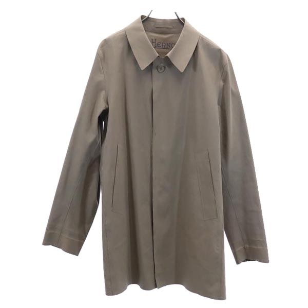 Herno ヘルノ ステンカラーコート 50 茶系 メンズ