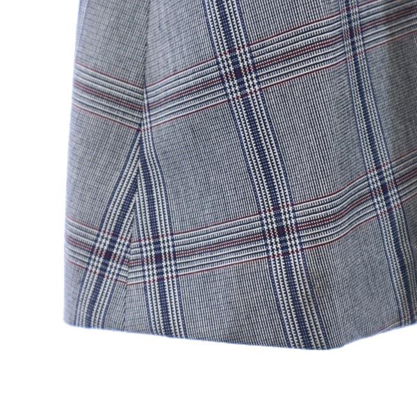 BLUE LABEL CRESTBRIDGE ブルーレーベルクレストブリッジ 三陽商会 チェック柄 7分袖 ワンピース 36 グレー系 レディース