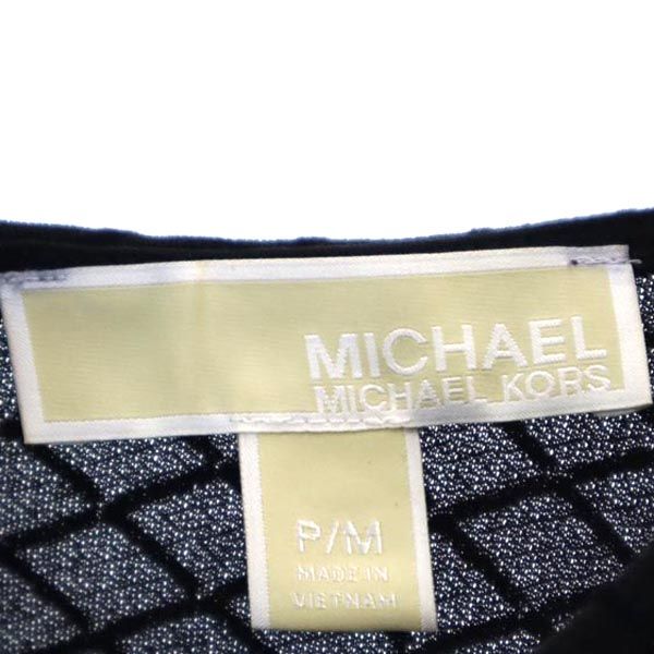 Michael Kors マイケルコース ラメ総柄 長袖 ワンピース M 黒系 レディース