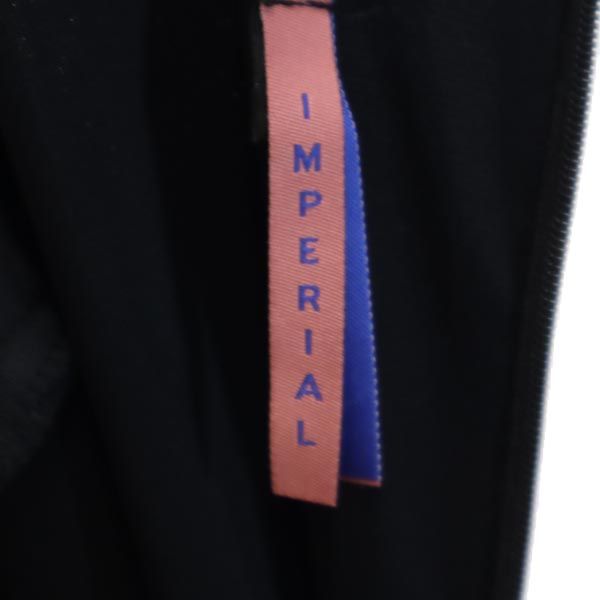 IMPERIAL インペリアル 長袖 ワンピース S ブラック系 バックジップ 袖リボン レディース