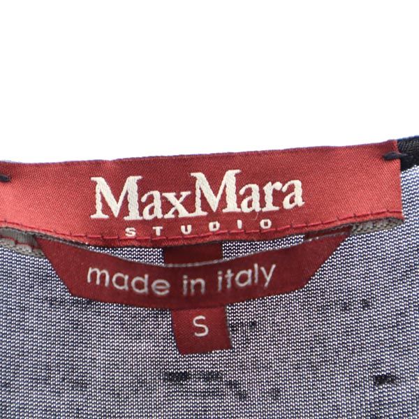 MAX MARA マックスマーラ 7分袖 ロングワンピース S 黒 レディース