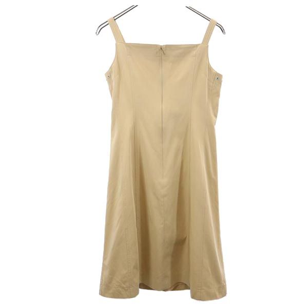 BURBERRY バーバリー ジャンパースカート 38 ベージュ系 ワンピース バックジップ レディース